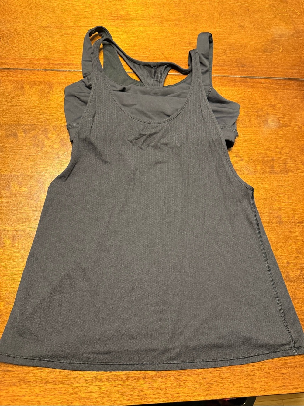 Lululemon Tank Top Built In Bra Size 8 Black Racerback Yoga Workout Sports